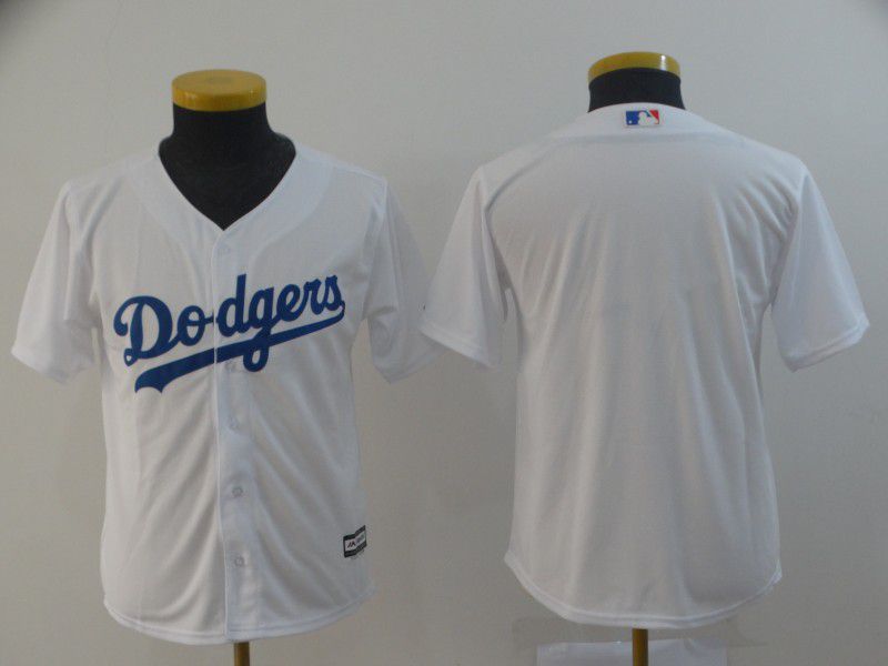 Youth Los Angeles Dodgers Blank White MLB Jerseys